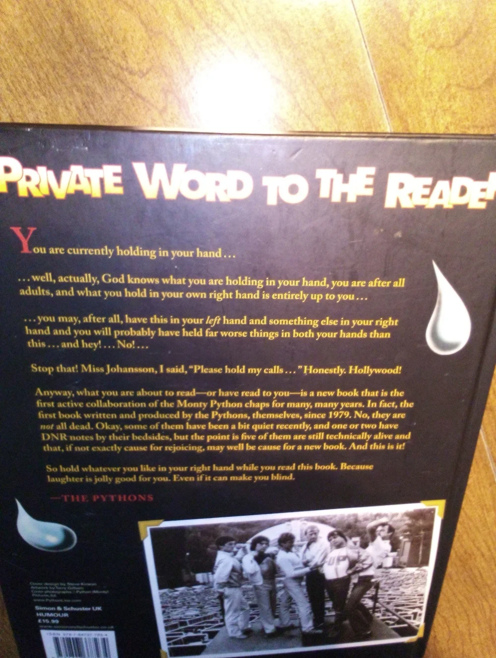 Monty Python Live 40th Anniversary 2009 Eric Idle Simon & Schuster Hardcover - Picture 3 of 10